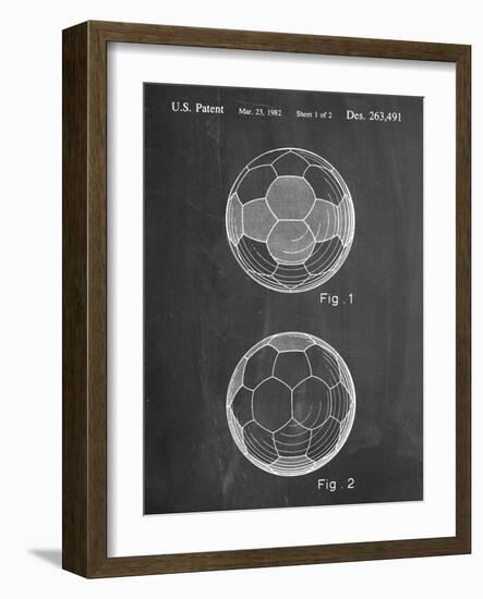 Soccer Ball Patent-null-Framed Art Print