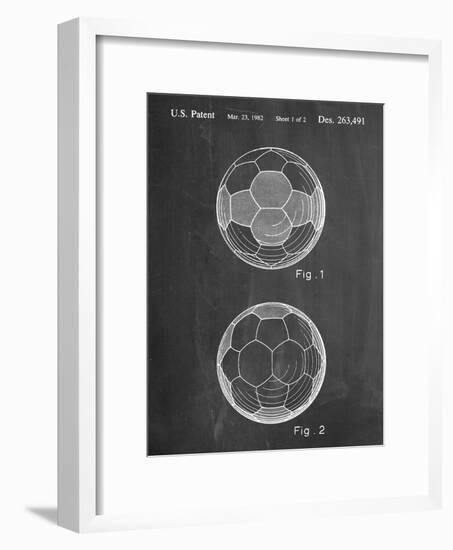 Soccer Ball Patent-null-Framed Art Print