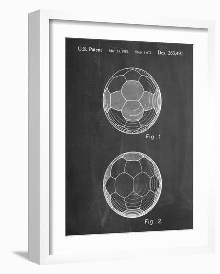 Soccer Ball Patent-null-Framed Art Print