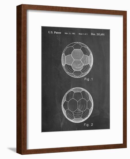 Soccer Ball Patent-null-Framed Art Print