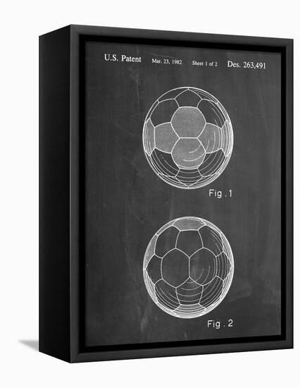 Soccer Ball Patent-null-Framed Stretched Canvas