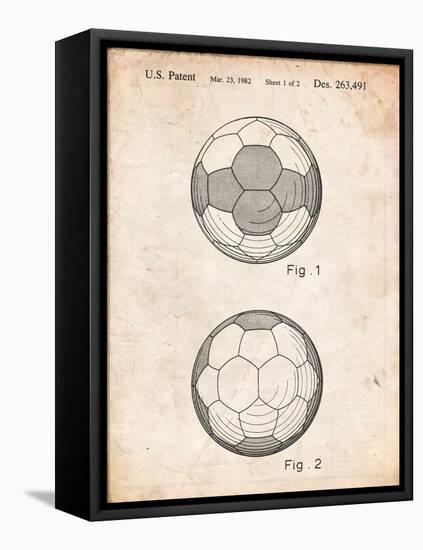 Soccer Ball Patent-Cole Borders-Framed Stretched Canvas