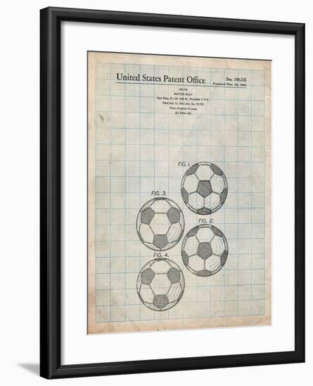 Soccer Ball Patent-Cole Borders-Framed Art Print