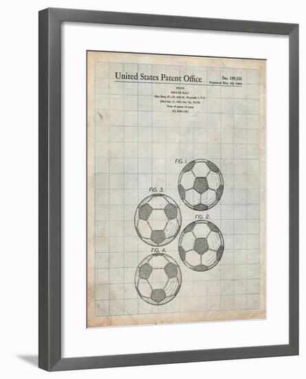 Soccer Ball Patent-Cole Borders-Framed Art Print