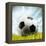 Soccer Ball Resting on Grass-null-Framed Premier Image Canvas