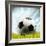 Soccer Ball Resting on Grass-null-Framed Photographic Print