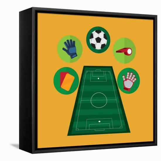 Soccer Club Design-Jemastock-Framed Stretched Canvas