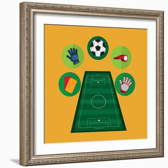 Soccer Club Design-Jemastock-Framed Art Print