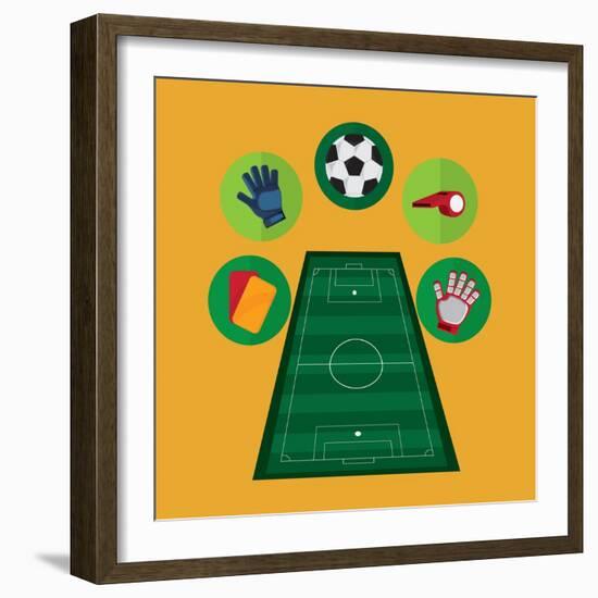 Soccer Club Design-Jemastock-Framed Art Print