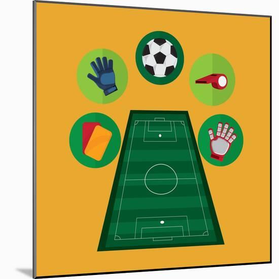 Soccer Club Design-Jemastock-Mounted Art Print