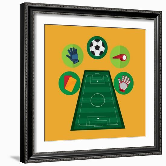 Soccer Club Design-Jemastock-Framed Art Print