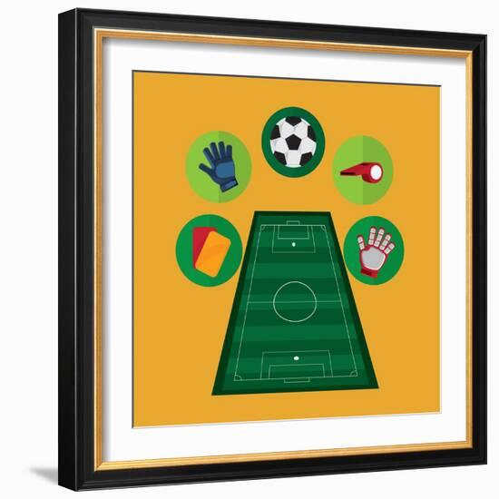 Soccer Club Design-Jemastock-Framed Art Print