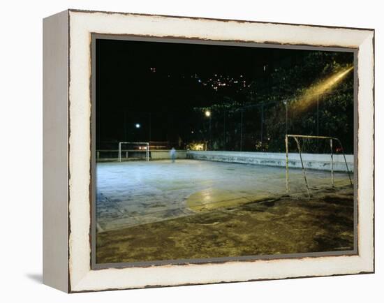 Soccer field Lit Up at Night, Rio de Janeiro, Brazil-null-Framed Premier Image Canvas