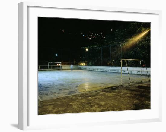 Soccer field Lit Up at Night, Rio de Janeiro, Brazil-null-Framed Photographic Print