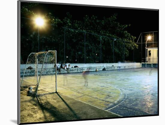 Soccer field Lit Up at Night, Rio de Janeiro, Brazil-null-Mounted Photographic Print