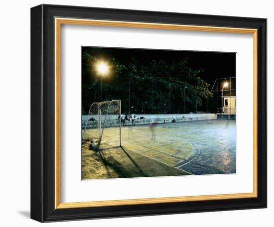 Soccer field Lit Up at Night, Rio de Janeiro, Brazil-null-Framed Photographic Print