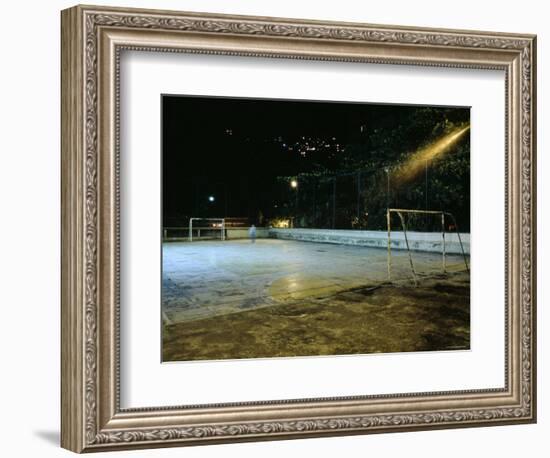 Soccer field Lit Up at Night, Rio de Janeiro, Brazil-null-Framed Photographic Print