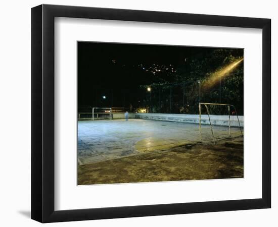 Soccer field Lit Up at Night, Rio de Janeiro, Brazil-null-Framed Photographic Print