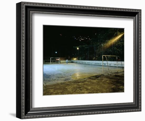 Soccer field Lit Up at Night, Rio de Janeiro, Brazil-null-Framed Photographic Print