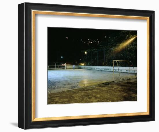 Soccer field Lit Up at Night, Rio de Janeiro, Brazil-null-Framed Photographic Print