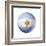 Soccer Football Ball With Argentina Flag-daboost-Framed Art Print