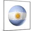 Soccer Football Ball With Argentina Flag-daboost-Mounted Art Print