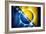 Soccer Football Ball with Bosnia and Herzegovina Flag-daboost-Framed Art Print