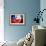 Soccer Football Ball with Chile Flag-daboost-Framed Art Print displayed on a wall