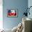 Soccer Football Ball with Chile Flag-daboost-Framed Art Print displayed on a wall