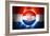 Soccer Football Ball with Croatia Flag-daboost-Framed Art Print