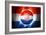 Soccer Football Ball with Croatia Flag-daboost-Framed Art Print