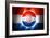 Soccer Football Ball with Croatia Flag-daboost-Framed Art Print