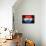 Soccer Football Ball with Croatia Flag-daboost-Framed Stretched Canvas displayed on a wall