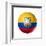 Soccer Football Ball with Ecuador Flag-daboost-Framed Art Print