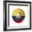 Soccer Football Ball with Ecuador Flag-daboost-Framed Art Print