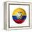 Soccer Football Ball with Ecuador Flag-daboost-Framed Stretched Canvas