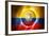 Soccer Football Ball with Ecuador Flag-daboost-Framed Art Print