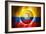 Soccer Football Ball with Ecuador Flag-daboost-Framed Premium Giclee Print