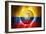 Soccer Football Ball with Ecuador Flag-daboost-Framed Art Print