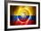 Soccer Football Ball with Ecuador Flag-daboost-Framed Art Print