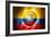 Soccer Football Ball with Ecuador Flag-daboost-Framed Art Print