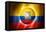 Soccer Football Ball with Ecuador Flag-daboost-Framed Stretched Canvas