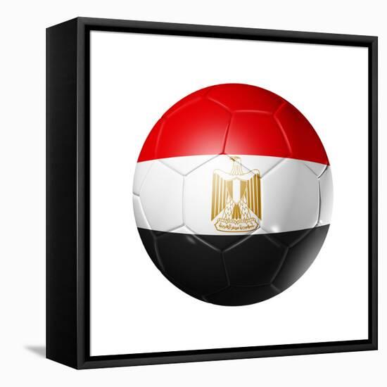 Soccer Football Ball With Egypt Flag-daboost-Framed Stretched Canvas