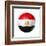 Soccer Football Ball With Egypt Flag-daboost-Framed Art Print