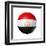 Soccer Football Ball With Egypt Flag-daboost-Framed Art Print
