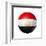 Soccer Football Ball With Egypt Flag-daboost-Framed Art Print