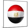 Soccer Football Ball With Egypt Flag-daboost-Mounted Art Print