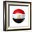 Soccer Football Ball With Egypt Flag-daboost-Framed Art Print