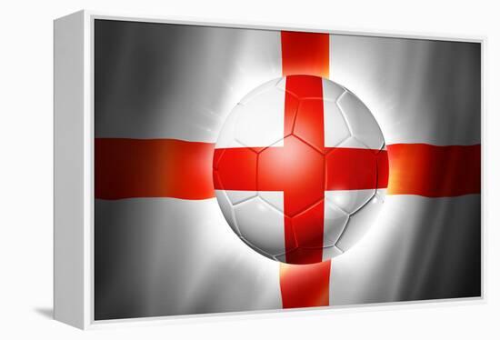 Soccer Football Ball with England Flag-daboost-Framed Stretched Canvas