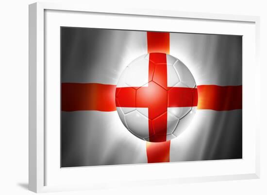 Soccer Football Ball with England Flag-daboost-Framed Premium Giclee Print
